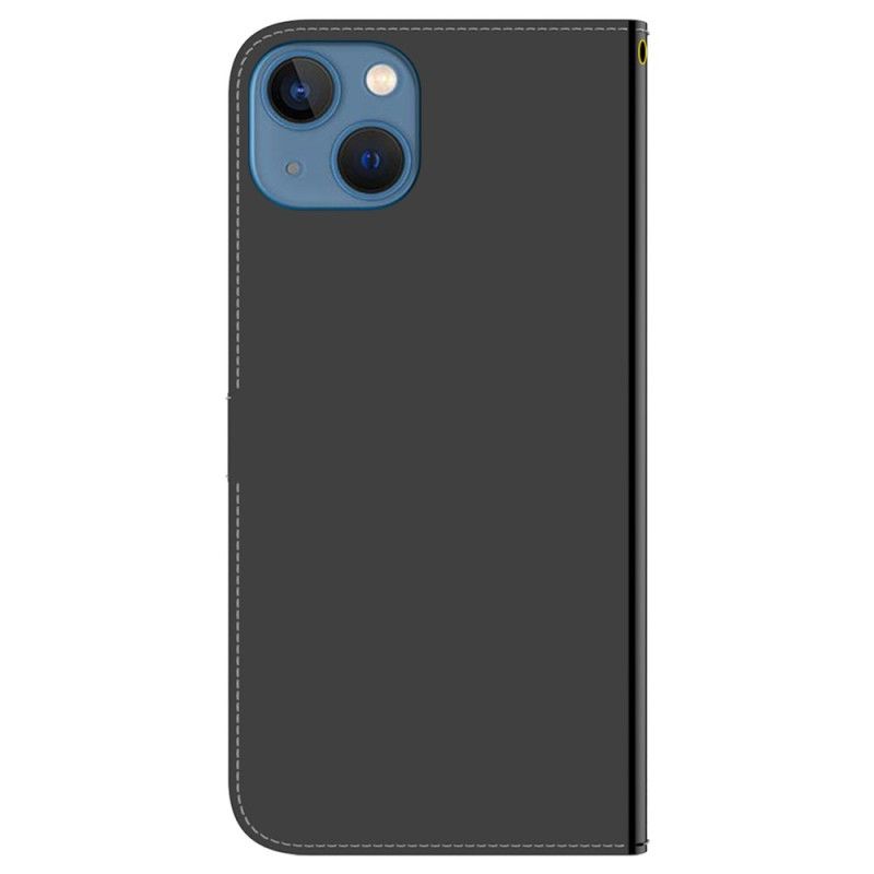 Folio Deksel Til iPhone 14 Faux Leather Cover Speil