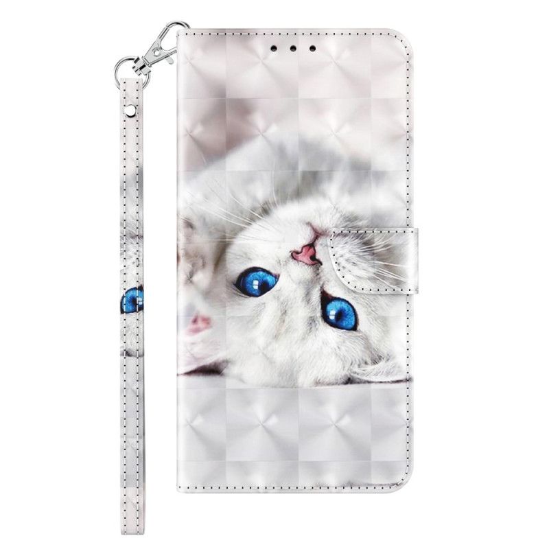 Folio Deksel Til iPhone 14 Med Kjede Kun Strappy Cats