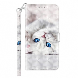 Folio Deksel Til iPhone 14 Med Kjede Kun Strappy Cats