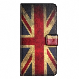 Folio Deksel Til iPhone 14 Vintage Britisk Flagg