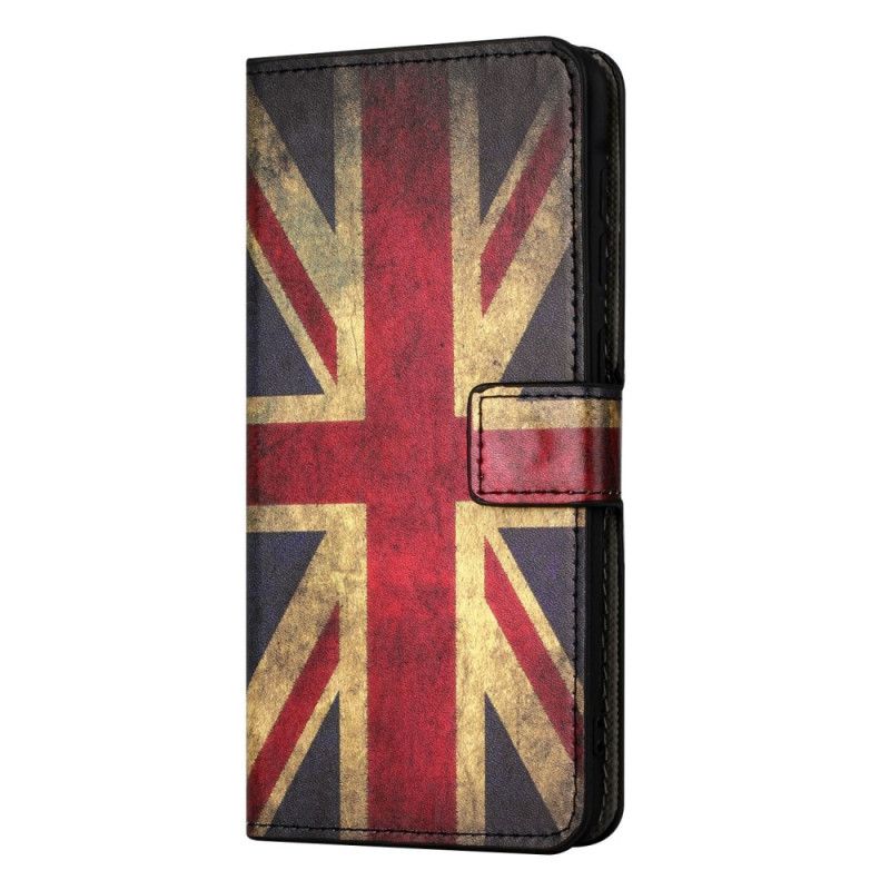 Folio Deksel Til iPhone 14 Vintage Britisk Flagg