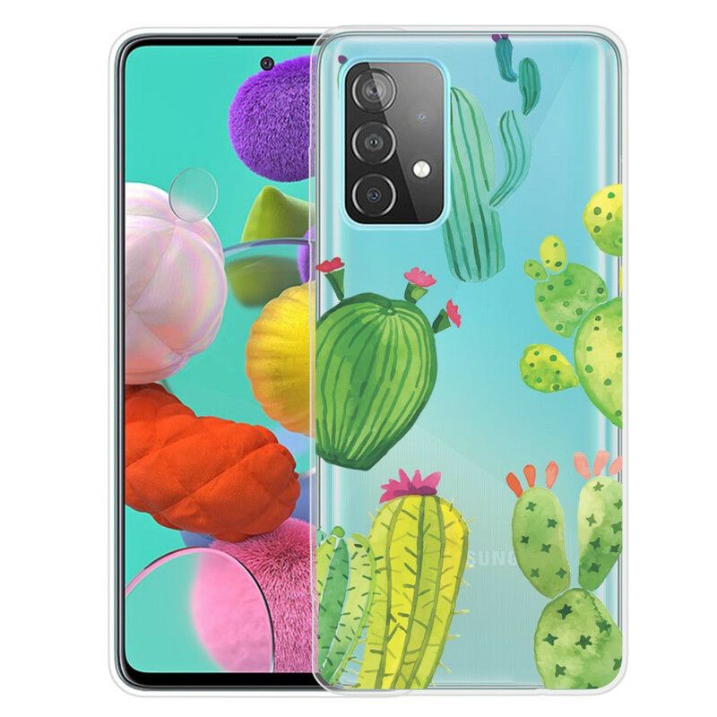 Deksel Til Samsung Galaxy A32 5G Kaktus Akvarell