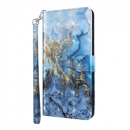 Folio Deksel Til Samsung Galaxy A32 5G Light Spot Marble Design Med Snor