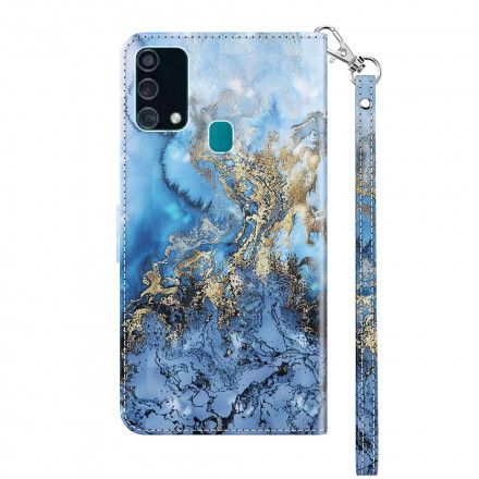 Folio Deksel Til Samsung Galaxy A32 5G Light Spot Marble Design Med Snor