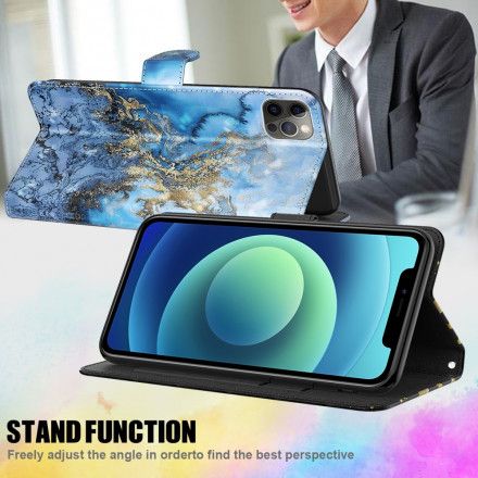 Folio Deksel Til Samsung Galaxy A32 5G Light Spot Marble Design Med Snor