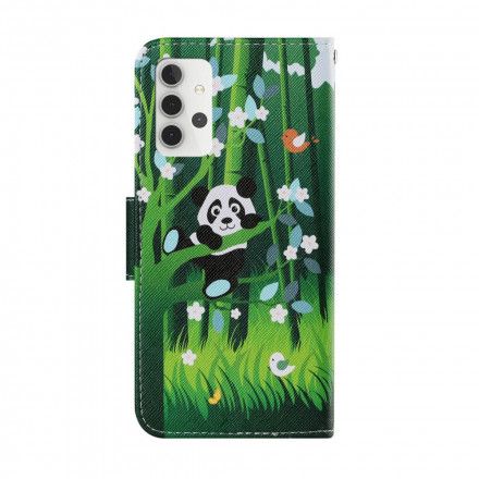 Folio Deksel Til Samsung Galaxy A32 5G Panda Walk