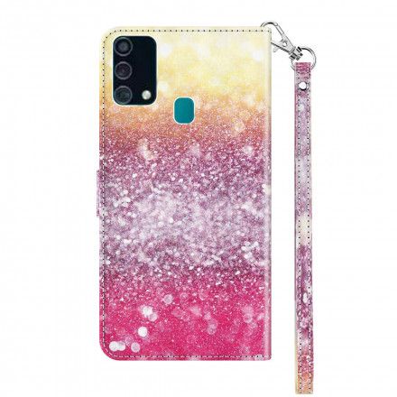 Lærdeksel Til Samsung Galaxy A32 5G Light Spot Magenta Glitter