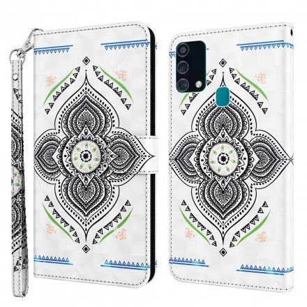 Lærdeksel Til Samsung Galaxy A32 5G Mandala Lysflekker Med Snor