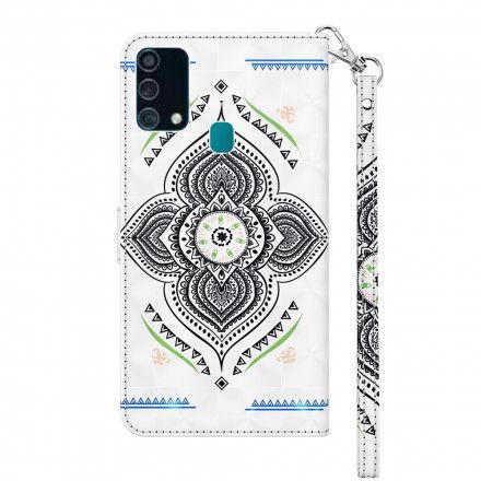 Lærdeksel Til Samsung Galaxy A32 5G Mandala Lysflekker Med Snor