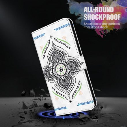 Lærdeksel Til Samsung Galaxy A32 5G Mandala Lysflekker Med Snor