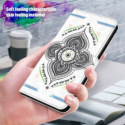 Lærdeksel Til Samsung Galaxy A32 5G Mandala Lysflekker Med Snor