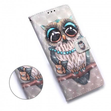 Lærdeksel Til Samsung Galaxy A32 5G Med Kjede Frøken Strappy Owl