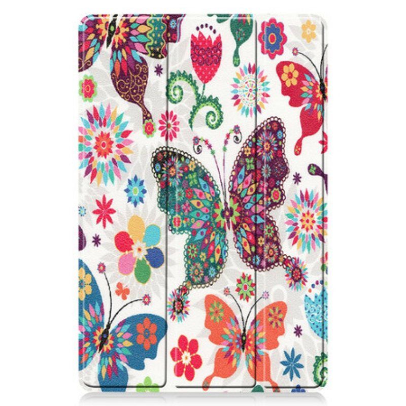 Beskyttelse Deksel Til Samsung Galaxy Tab S8 / Tab S7 Vintage Blomsterpennholder