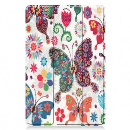 Beskyttelse Deksel Til Samsung Galaxy Tab S8 / Tab S7 Vintage Blomsterpennholder