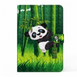 Folio Deksel Til Samsung Galaxy Tab S8 / Tab S7 Panda I Imitert Skinn