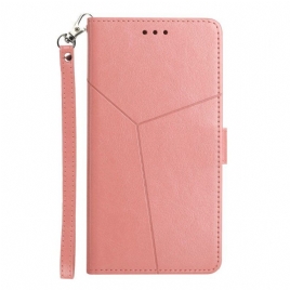 Folio Deksel Til Samsung Galaxy M12 / A12 Stil Leather Geo Y Design