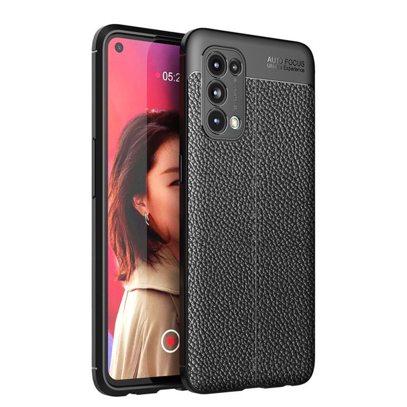 Deksel Til Oppo Find X3 Lite Dobbellinje Litchi-skinneffekt