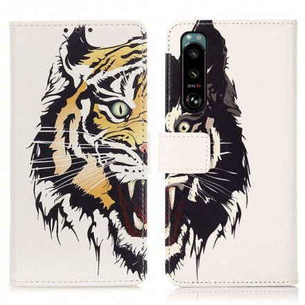 Folio Deksel Til Sony Xperia 5 III Hedtig Tiger