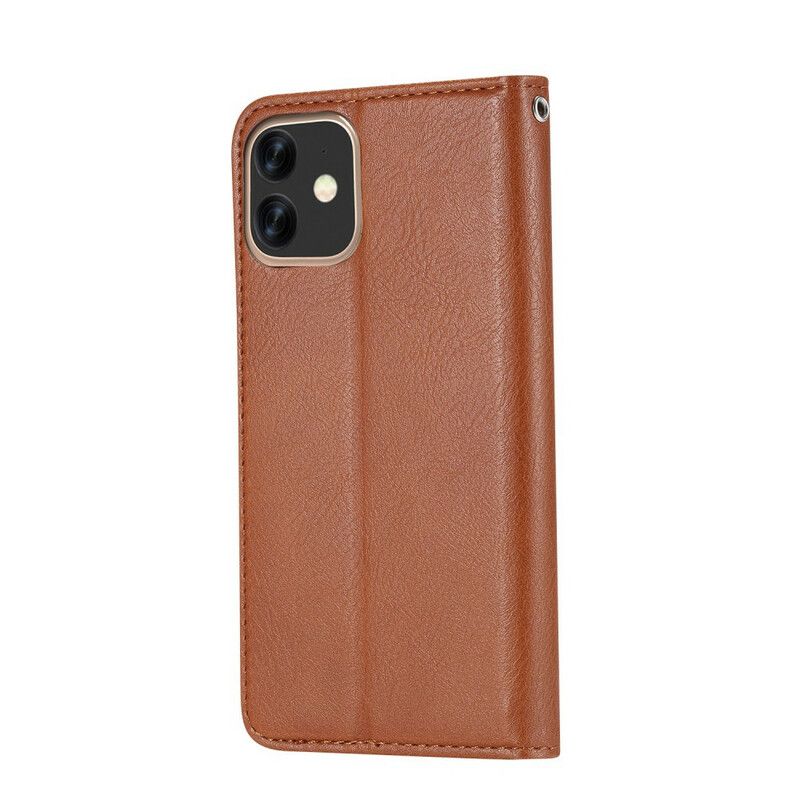 Beskyttelse Deksel Til iPhone 12 / 12 Pro Folio Deksel Faux Leather Card Holder