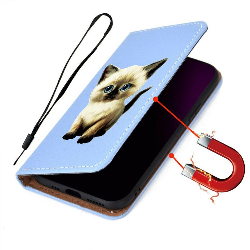 Beskyttelse Deksel Til iPhone 12 / 12 Pro Folio Deksel Superstar Cat