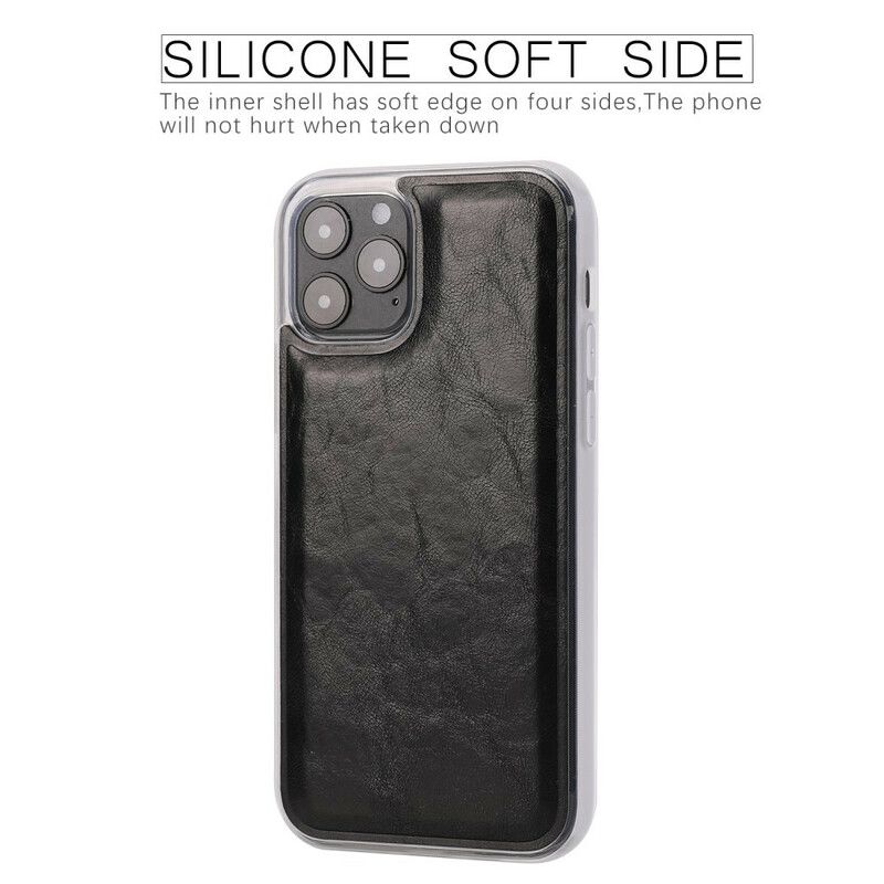 Deksel Folio Deksel Til iPhone 12 / 12 Pro Avtakbar Distressed Skinnstil