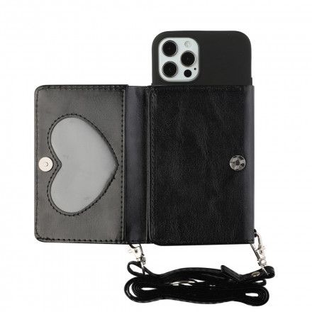 Deksel Til iPhone 12 / 12 Pro Crossbody-kortholder