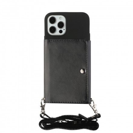 Deksel Til iPhone 12 / 12 Pro Crossbody-kortholder