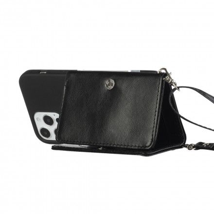 Deksel Til iPhone 12 / 12 Pro Crossbody-kortholder