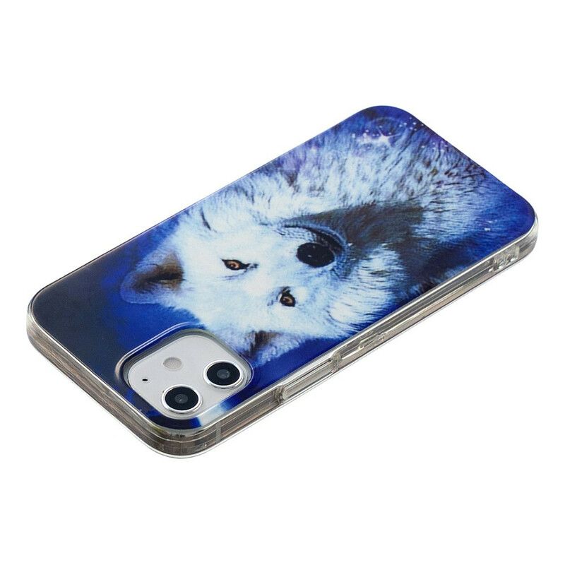 Deksel Til iPhone 12 / 12 Pro Fluorescerende Wolf Series