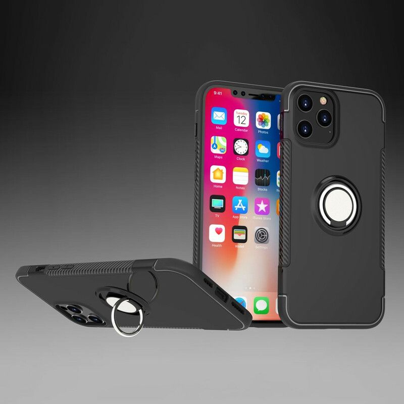 Deksel Til iPhone 12 / 12 Pro Karbonfibermetallring