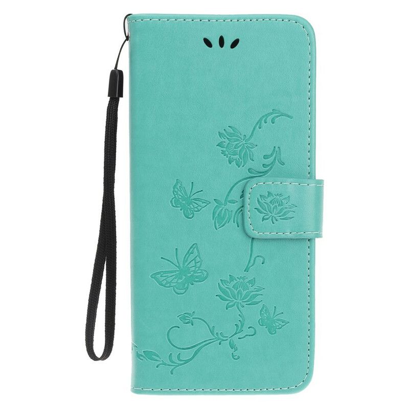 Folio Deksel Til iPhone 12 / 12 Pro Med Kjede Floral Strappy