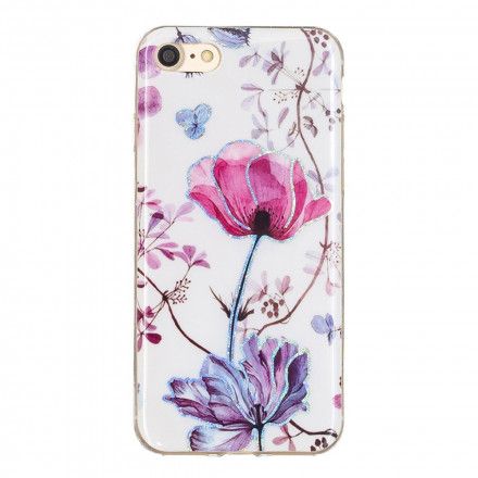 Deksel Til iPhone SE 3 / SE 2 / 8 / 7 Blomsterdesignpalljetter