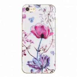 Deksel Til iPhone SE 3 / SE 2 / 8 / 7 Blomsterdesignpalljetter