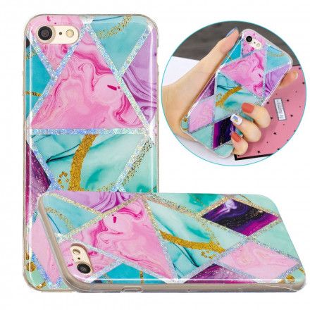 Deksel Til iPhone SE 3 / SE 2 / 8 / 7 Glitter Design Marmor