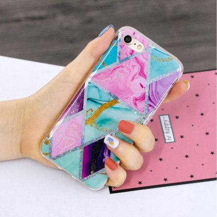 Deksel Til iPhone SE 3 / SE 2 / 8 / 7 Glitter Design Marmor