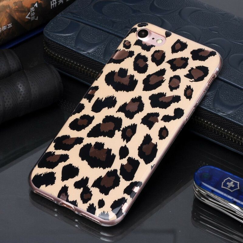 Deksel Til iPhone SE 3 / SE 2 / 8 / 7 Marmor I Leopardstil