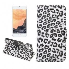 Folio Deksel Til iPhone SE 3 / SE 2 / 8 / 7 Leopard