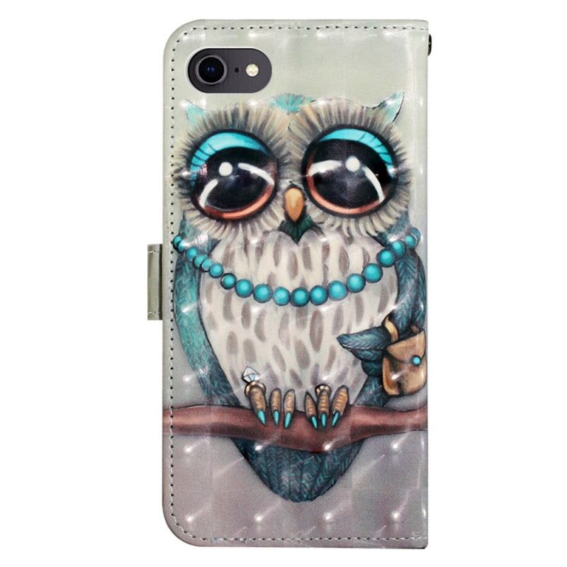 Lærdeksel Til iPhone SE 3 / SE 2 / 8 / 7 Med Kjede Frøken Strappy Owl