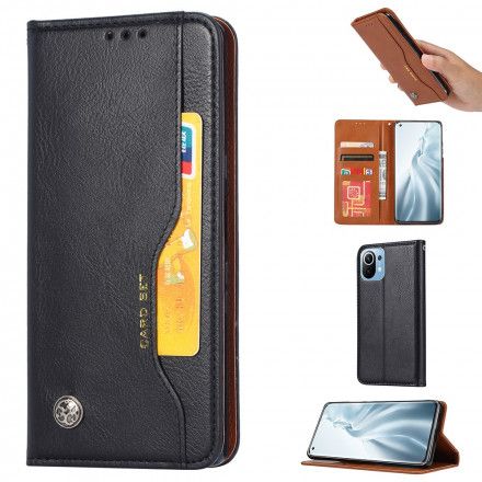 Beskyttelse Deksel Til Xiaomi Mi 11 5G Folio Deksel Faux Leather Card Holder