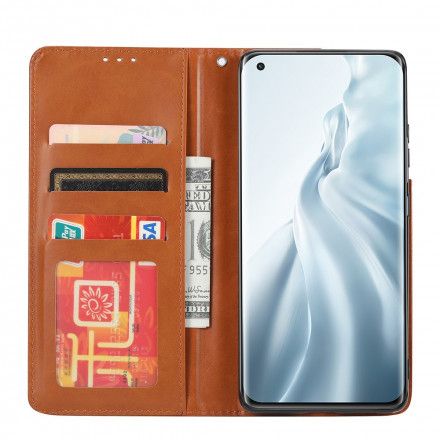 Beskyttelse Deksel Til Xiaomi Mi 11 5G Folio Deksel Faux Leather Card Holder