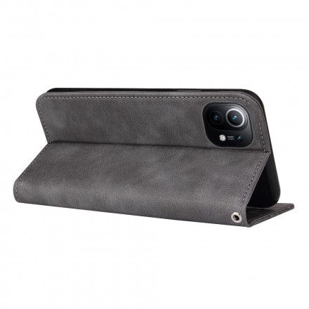 Beskyttelse Deksel Til Xiaomi Mi 11 5G Folio Deksel Wave Leather Style