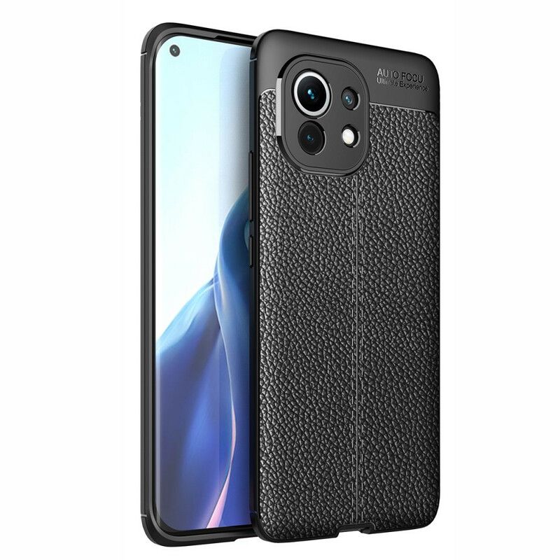 Deksel Til Xiaomi Mi 11 5G Dobbellinje Litchi-skinneffekt