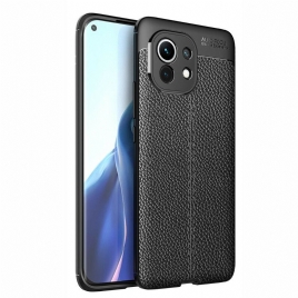 Deksel Til Xiaomi Mi 11 5G Dobbellinje Litchi-skinneffekt