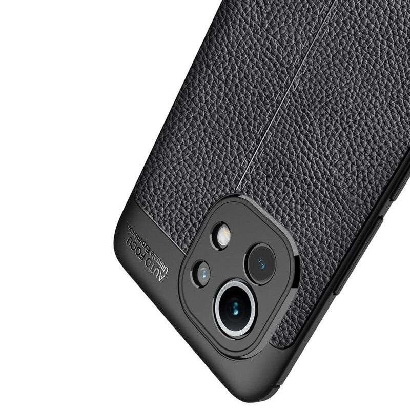 Deksel Til Xiaomi Mi 11 5G Dobbellinje Litchi-skinneffekt