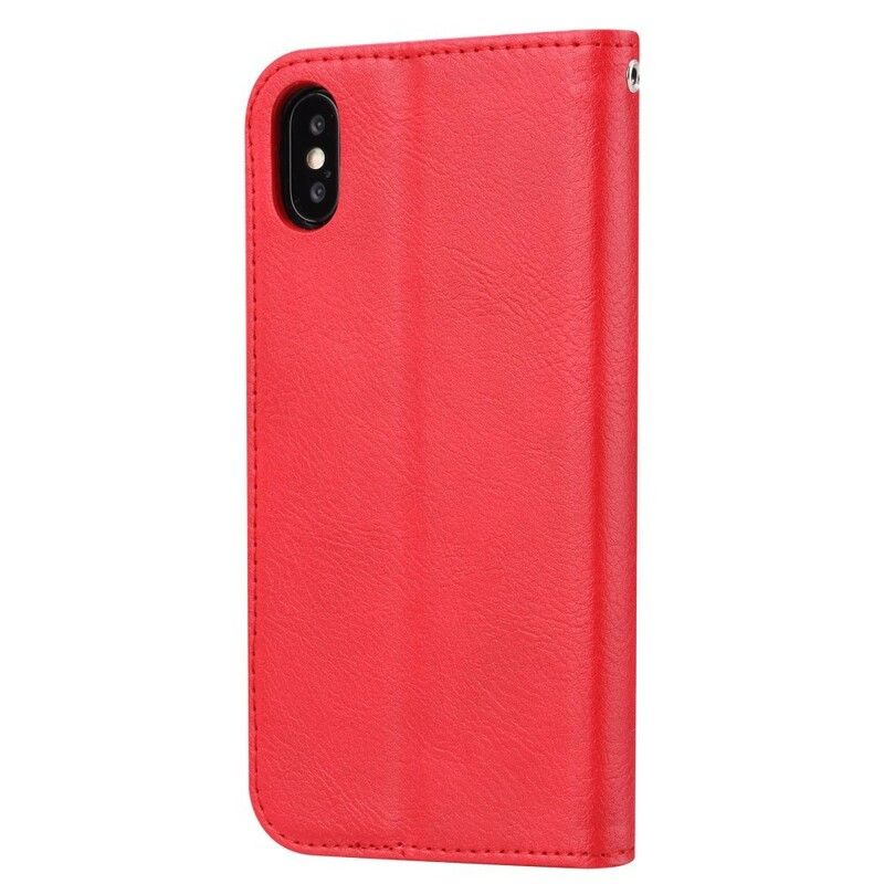 Beskyttelse Deksel Til iPhone XR Folio Deksel Faux Leather Card Holder