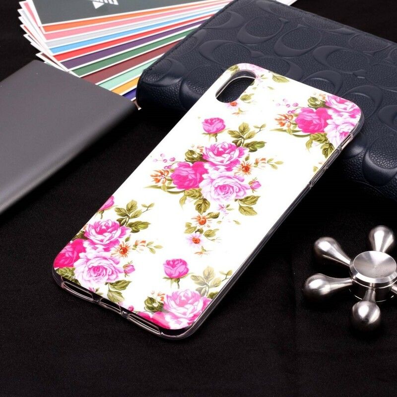 Deksel Til iPhone XR Fluorescerende Liberty-blomster