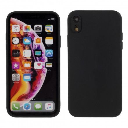 Deksel Til iPhone XR Silikonmatte Ren Farge