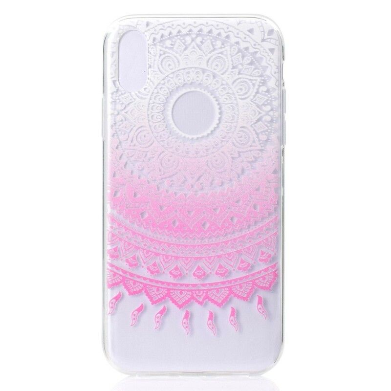 Deksel Til iPhone XR Transparent Farget Mandala