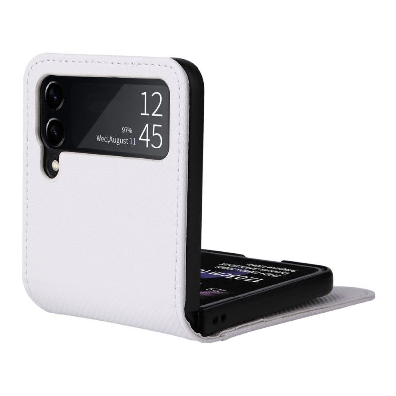 Case Til Samsung Galaxy Z Flip 4 Folio Deksel Retro Skinneffektkortholder