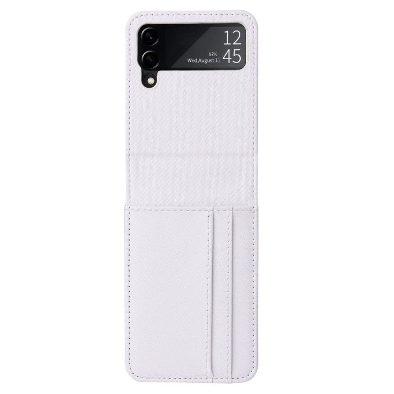 Case Til Samsung Galaxy Z Flip 4 Folio Deksel Retro Skinneffektkortholder